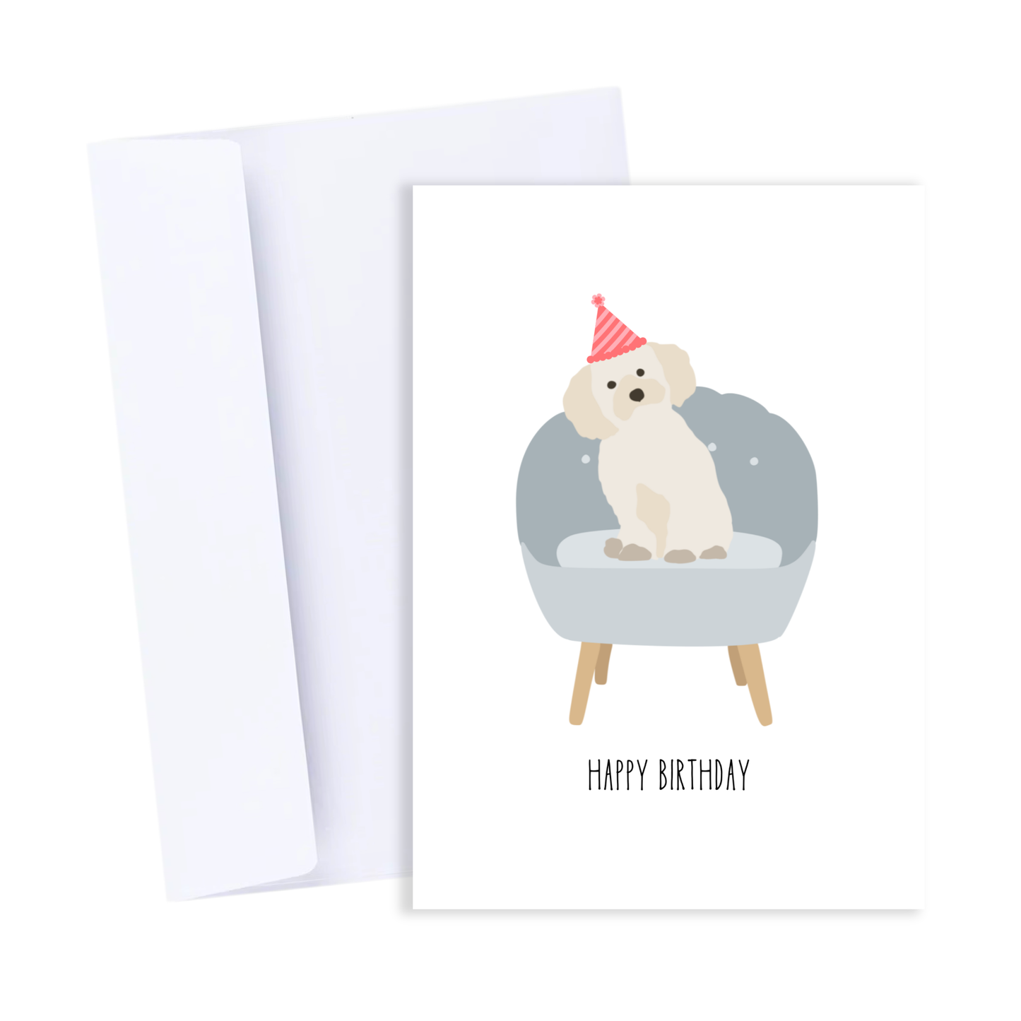Maltese Birthday Card - Dog Themed Happy Birthday Card