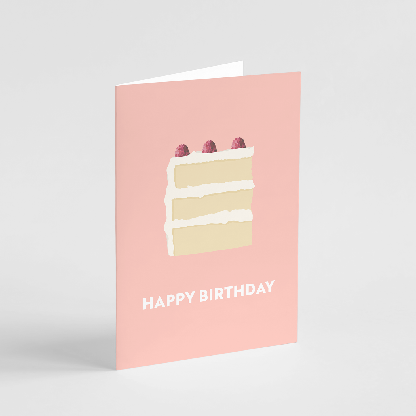 Happy Birthday Cake Card - Cute Happy Birthday Card: Blue