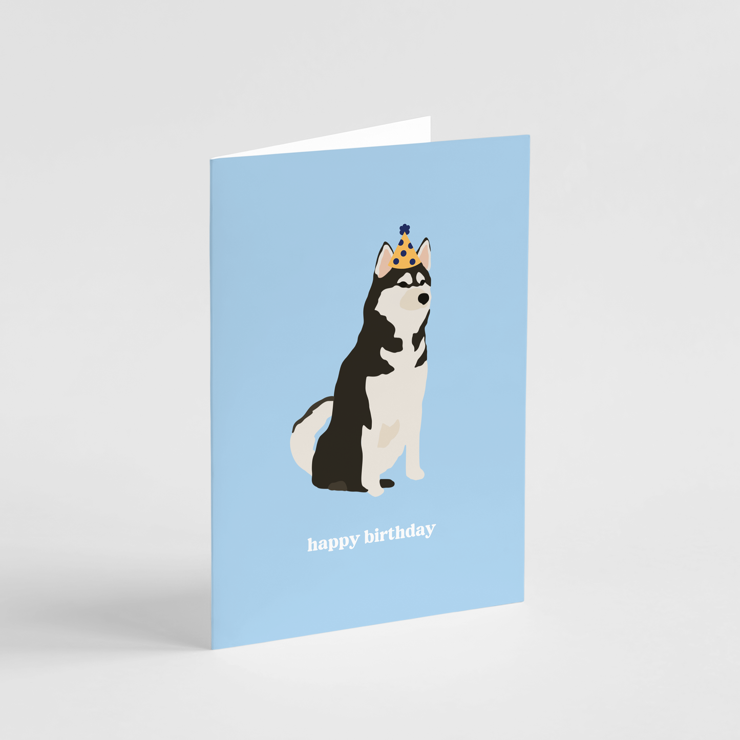 Husky Birthday Card - Colourful Dog Happy Birthday Card