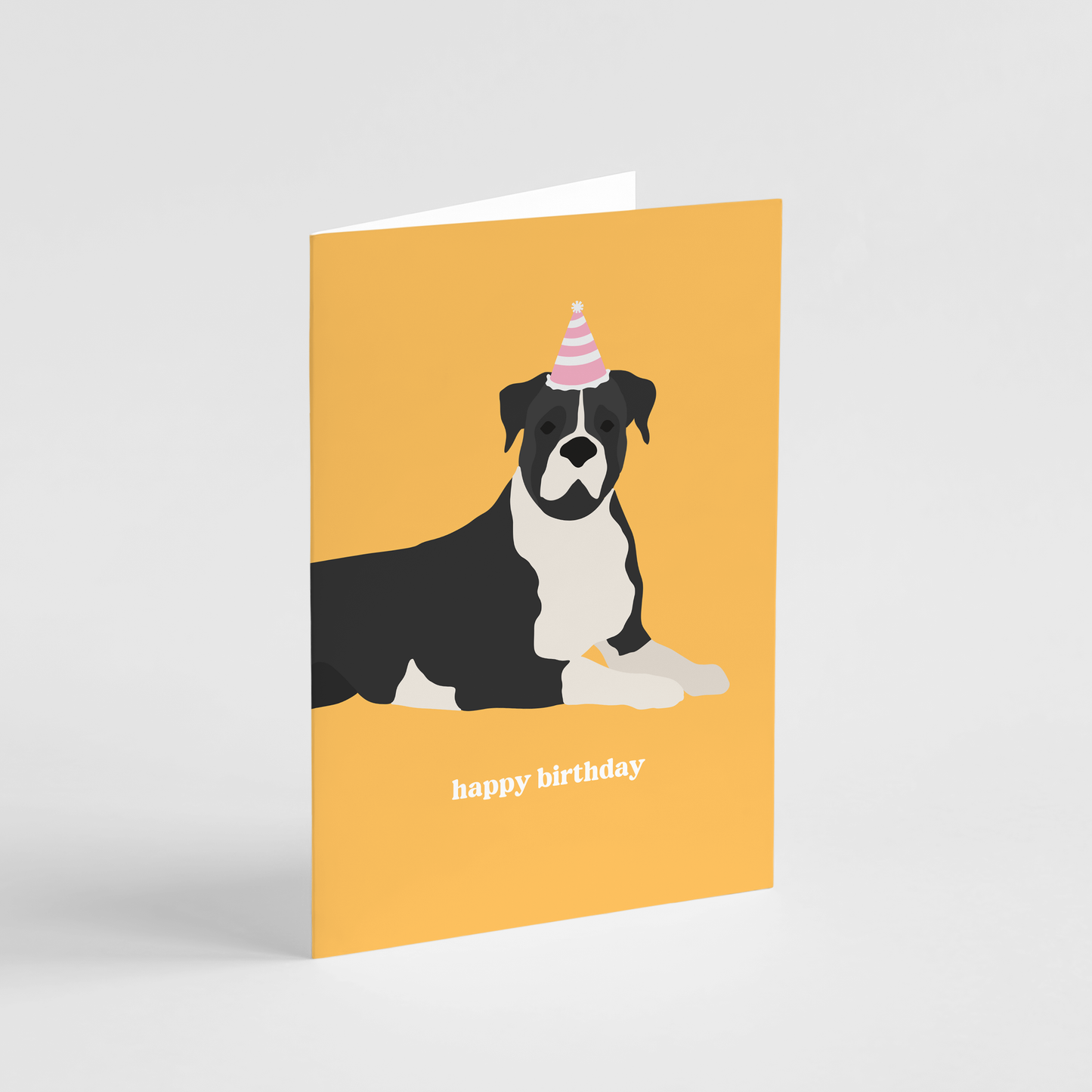 Boxer Dog Happy Birthday Card - Funny Quirky Bday Card