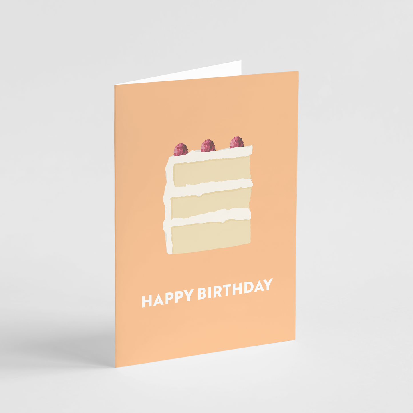 Happy Birthday Cake Card - Cute Happy Birthday Card: Blue