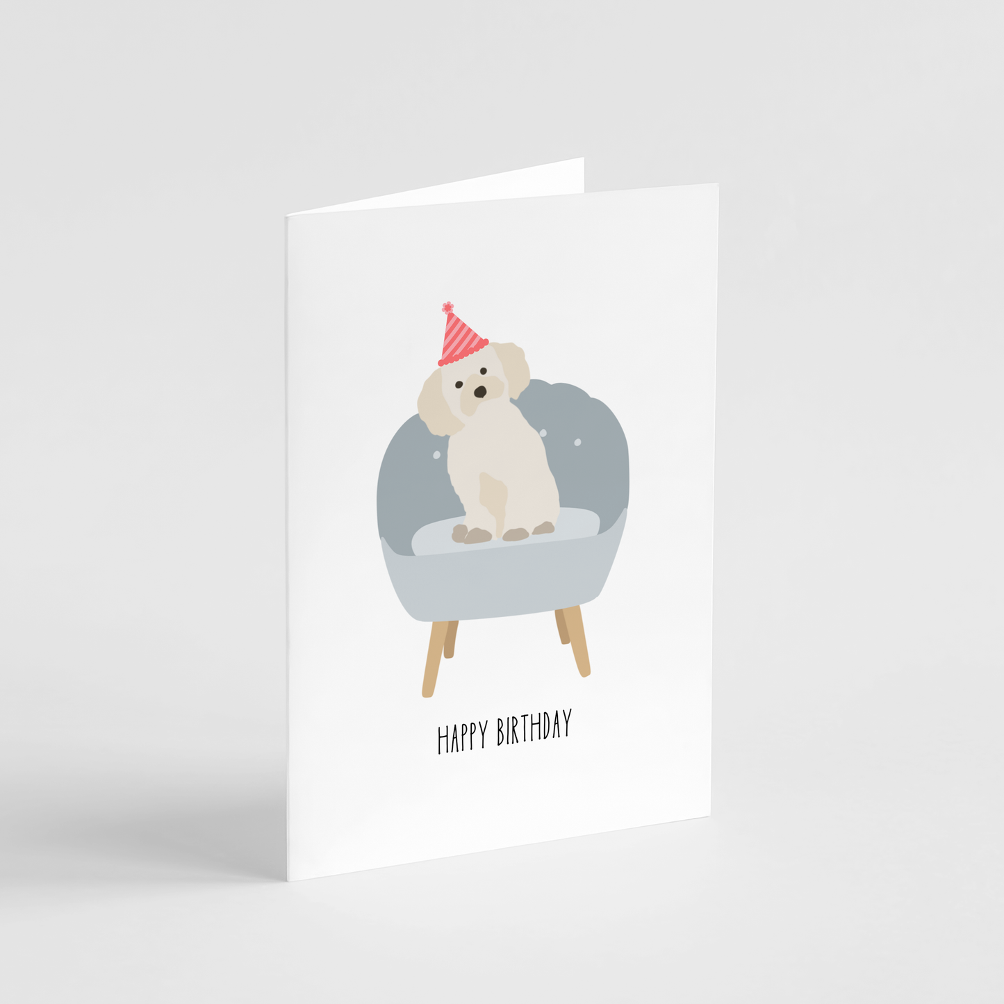 Maltese Birthday Card - Dog Themed Happy Birthday Card