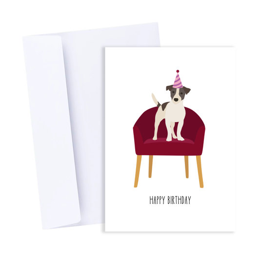 Jack Russell Terrier Birthday Card - Dog Happy Birthday Card