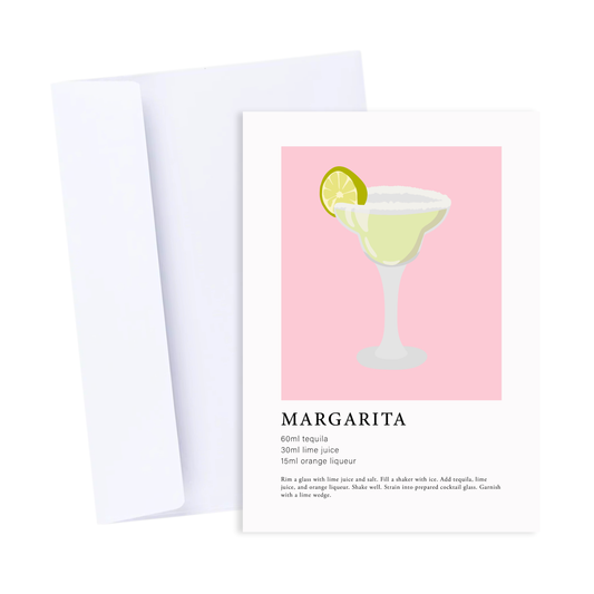 Margarita Cocktail Greeting Card - Cute Happy Birthday Card
