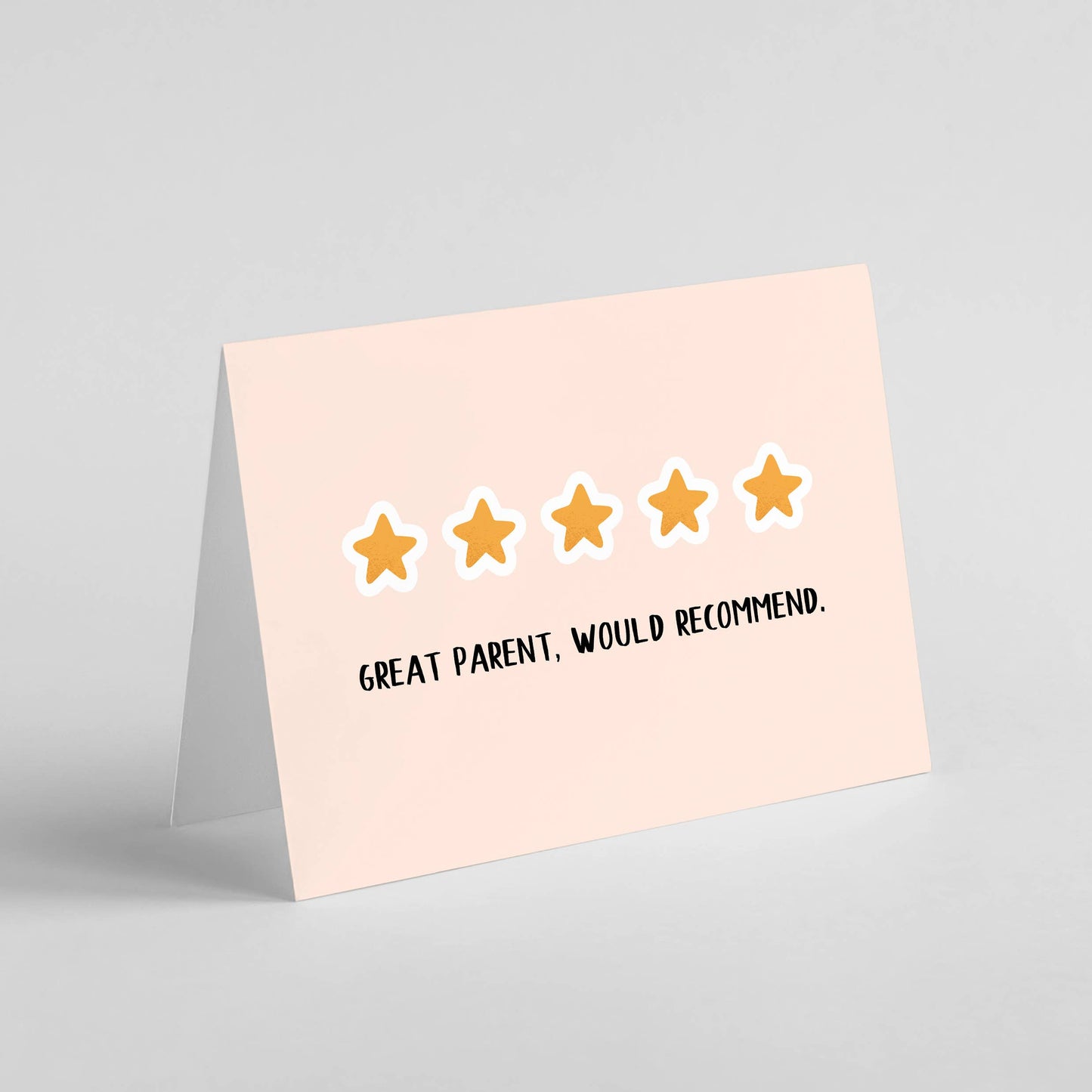 5 Star Parent Card - Funny Fathers' Day Mother's Day Card