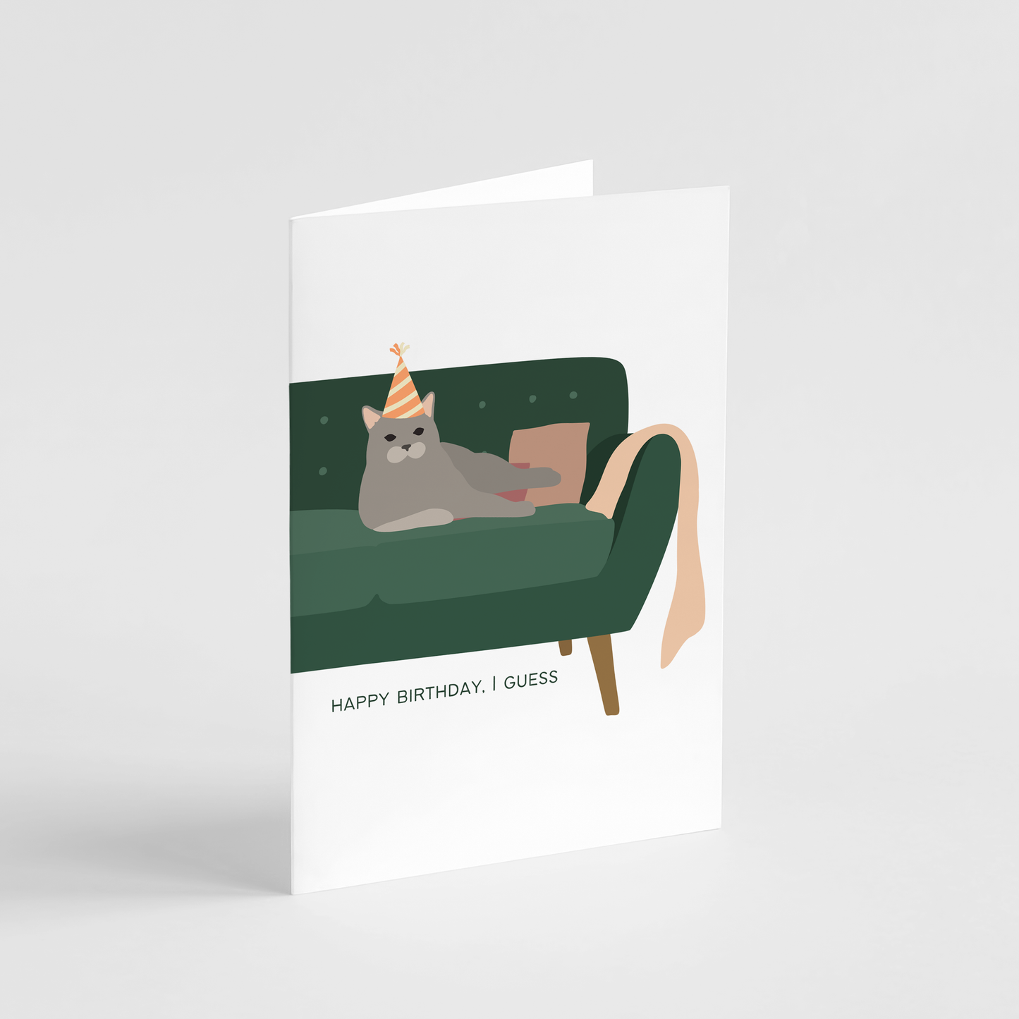 Happy Birthday, I Guess Card -Cat Themed Happy Birthday Card