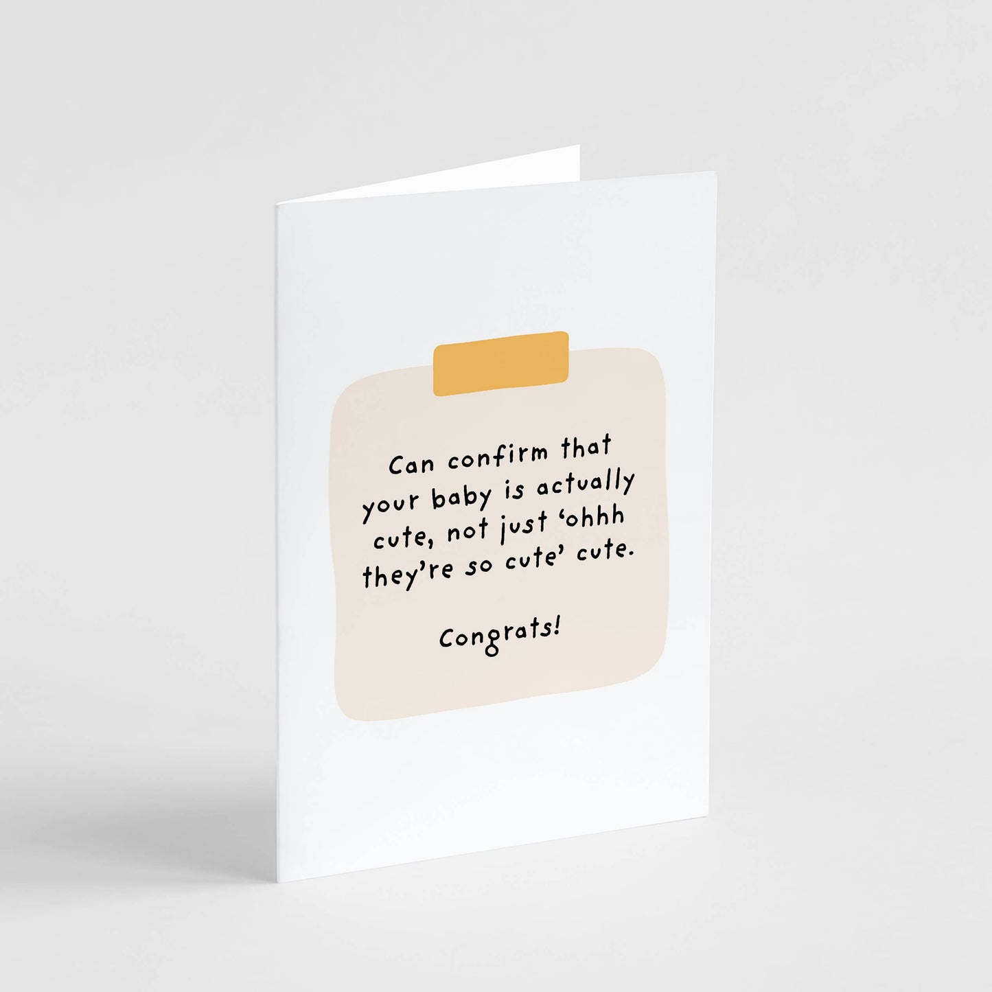 Cute Baby Congratulations Card - Funny Newborn New Baby Card