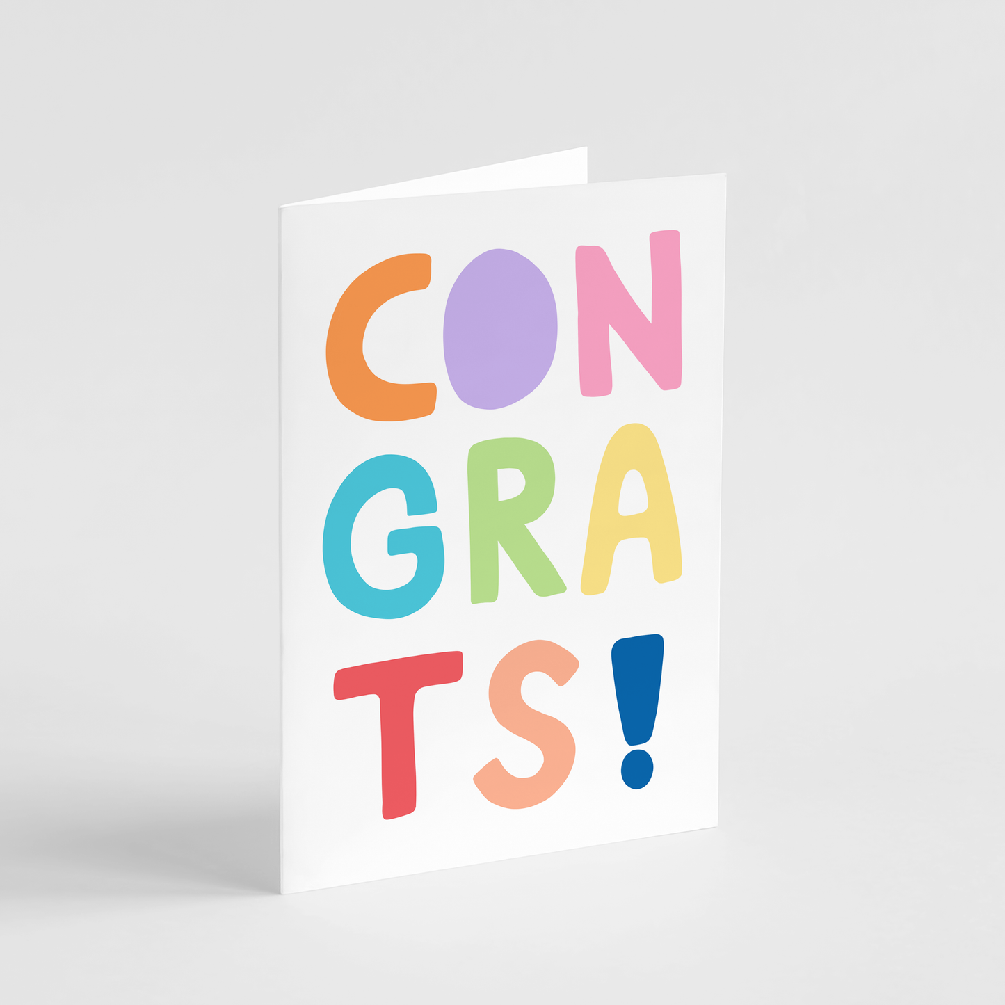 Colourful Congrats Card - Fun Promotion Congratulations Card